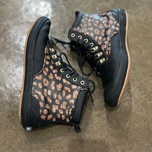 Keds Scout Boot II Rain Boots Womens 9.5 Cheetah Print Water Resistant Canvas
